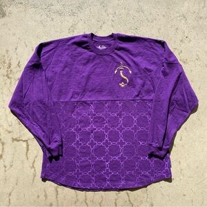 Disney parks spirit jersey Aladdin Spellout sparkly Longsleeve shirt xl